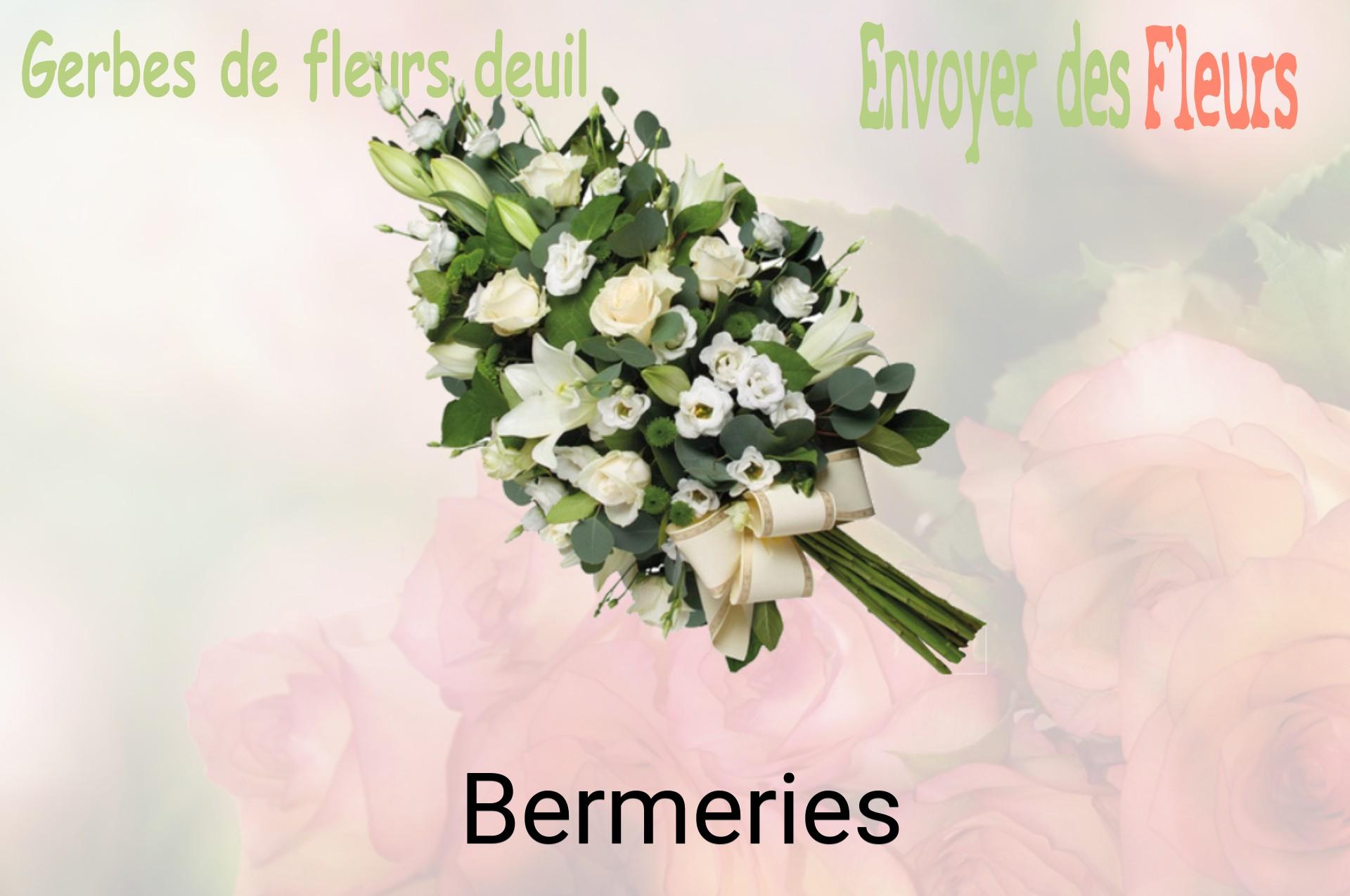 Gerbe de fleurs de deuil livrée à Bermeries